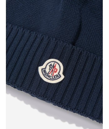 Moncler Enfant Boys Beanie Hat in Navy de technologie