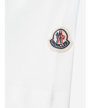 Moncler Enfant Boys Logo T-Shirt in White Venez acheter