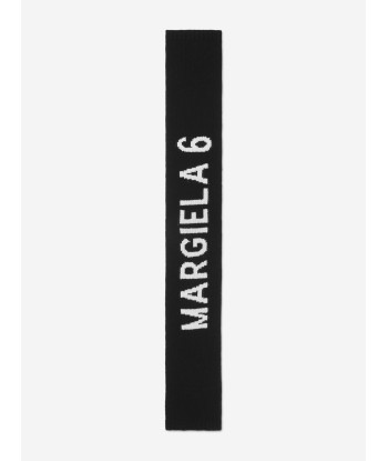 MM6 Maison Margiela Kids Wool Logo Scarf pas cher