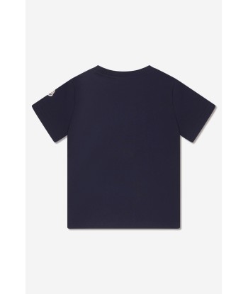 Moncler Enfant Boys Logo T-Shirt in Navy de pas cher