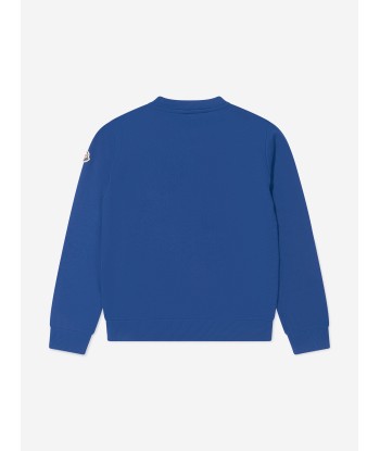 Moncler Enfant Boys Logo Print Sweatshirt in Blue online