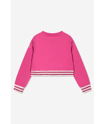 Moncler Enfant Girls Bear Print Sweatshirt in Pink Fin de série