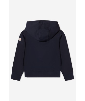 Moncler Enfant Boys Logo Hoodie in Navy les ctes