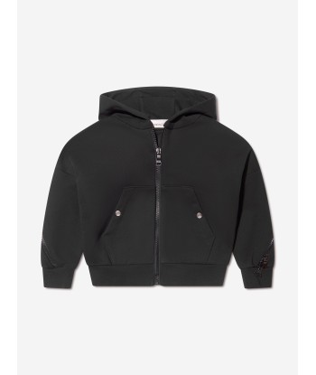 Moncler Enfant Girls Zip Up Hoodie in Black livraison et retour toujours gratuits