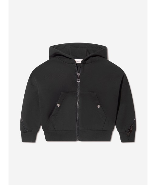 Moncler Enfant Girls Zip Up Hoodie in Black livraison et retour toujours gratuits