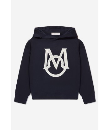 Moncler Enfant Boys Logo Hoodie in Navy les ctes