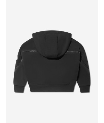 Moncler Enfant Girls Zip Up Hoodie in Black livraison et retour toujours gratuits