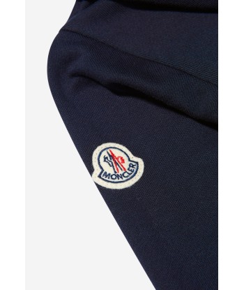 Moncler Enfant Boys Logo Hoodie in Navy les ctes