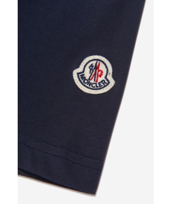 Moncler Enfant Boys Logo T-Shirt in Navy de pas cher