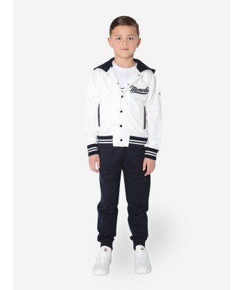 Moncler Enfant Boys Varsity Tracksuit in White store