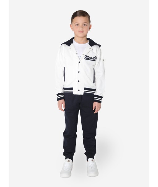 Moncler Enfant Boys Varsity Tracksuit in White store