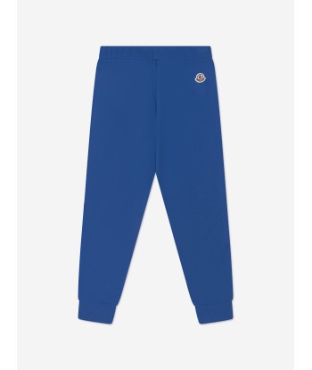 Moncler Enfant Boys Logo Joggers in Blue les ctes