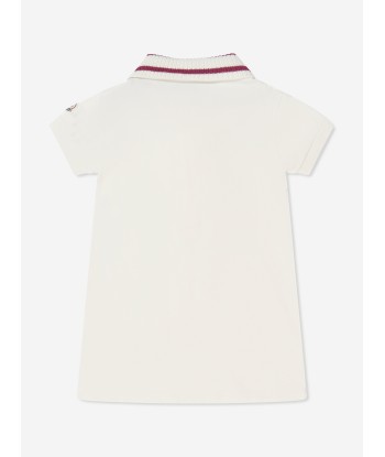 Moncler Enfant Girls Bear Polo Dress in White Faites des économies