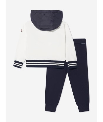 Moncler Enfant Boys Varsity Tracksuit in White store