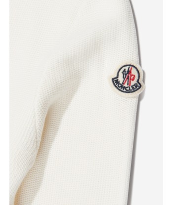 Moncler Enfant Girls Long Sleeve Polo Dress in White Faites des économies