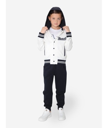 Moncler Enfant Boys Varsity Tracksuit in White store