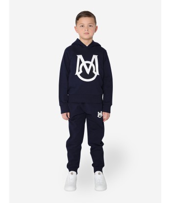 Moncler Enfant Boys Logo Hoodie in Navy les ctes