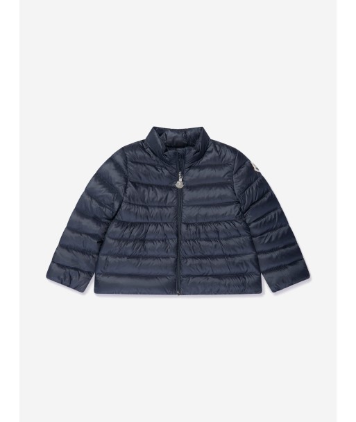 Moncler Enfant Baby Girls Down Padded Joelle Jacket in Navy la colonne vertébrale