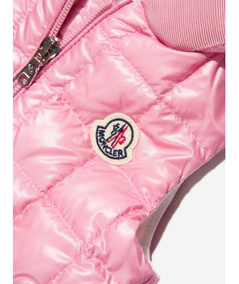 Moncler Enfant Baby Girls Down Padded Jouzas Gilet in Pink d'Europe débarque