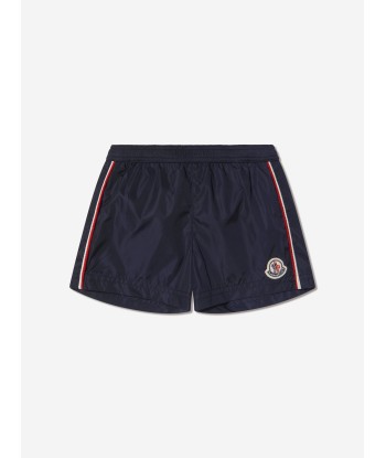 Moncler Enfant Baby Boys Logo Swim Shorts in Navy de France