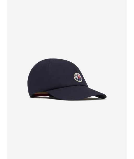 Moncler Enfant Baby Logo Cap in Navy ou a consommer sur place