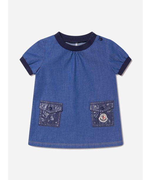 Moncler Enfant Baby Girls Dress in Blue en linge