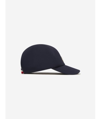 Moncler Enfant Baby Logo Cap in Navy ou a consommer sur place