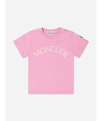 Moncler Enfant Baby Girls Logo T-Shirt in Pink Par le système avancé 