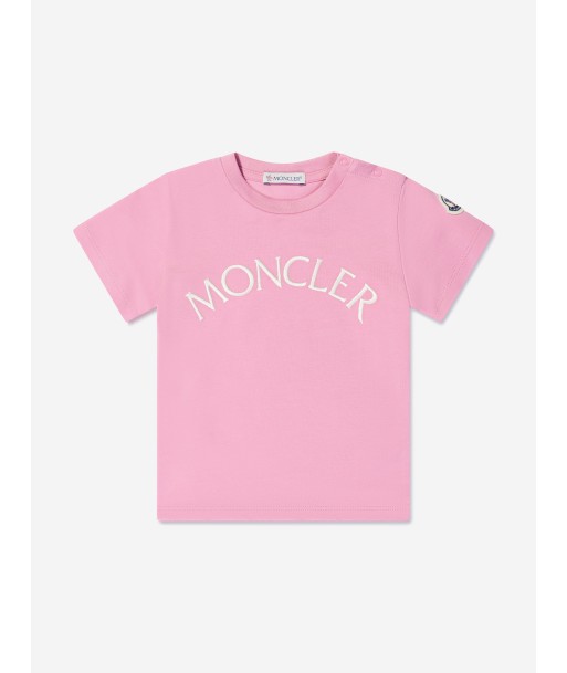 Moncler Enfant Baby Girls Logo T-Shirt in Pink Par le système avancé 