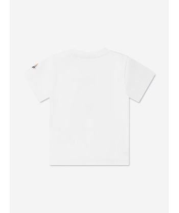 Moncler Enfant Baby Bear Print T-Shirt in White le concept de la Pate a emporter 