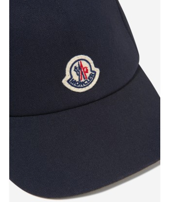 Moncler Enfant Baby Logo Cap in Navy ou a consommer sur place