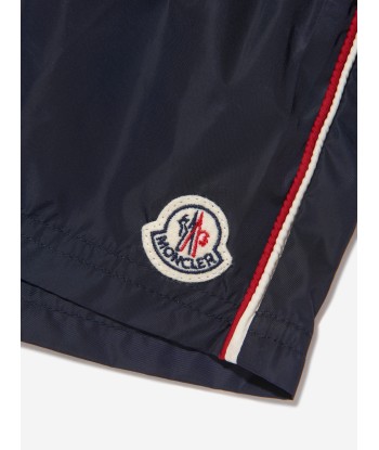 Moncler Enfant Baby Boys Logo Swim Shorts in Navy de France