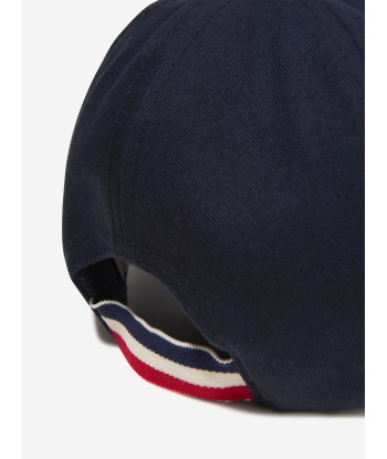 Moncler Enfant Baby Logo Cap in Navy ou a consommer sur place