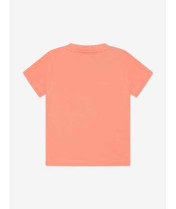 Moncler Enfant Baby Girls Logo T-Shirt in Peach destockage