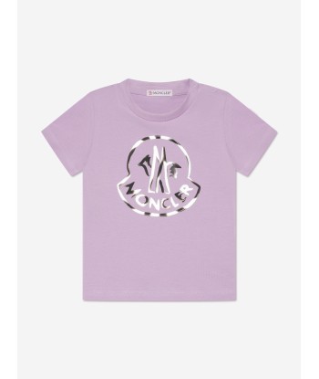 Moncler Enfant Baby Girls Logo T-Shirt in Lilac Découvrez la collection