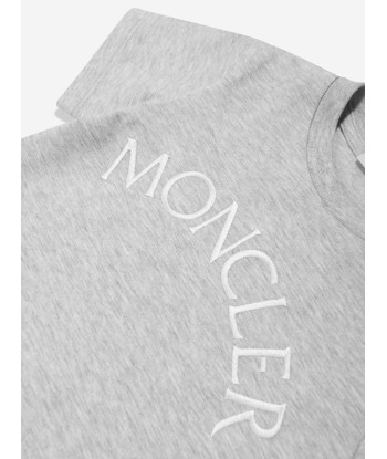 Moncler Enfant Baby Girls Logo T-Shirt in Grey acheter en ligne