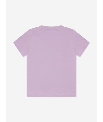 Moncler Enfant Baby Girls Logo T-Shirt in Lilac Découvrez la collection