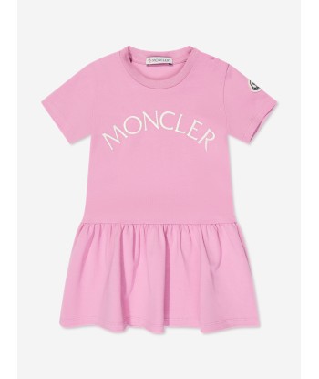 Moncler Enfant Baby Girls Logo Dress in Pink 2023