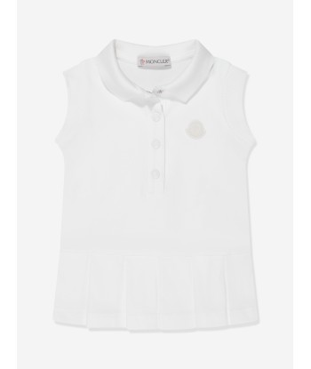 Moncler Enfant Baby Girls Sleeveless Polo Dress in White Pour