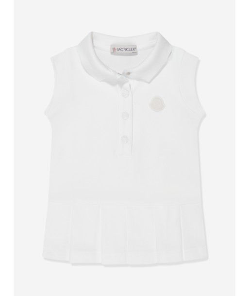 Moncler Enfant Baby Girls Sleeveless Polo Dress in White Pour