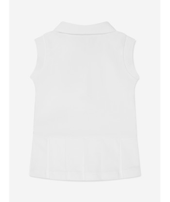 Moncler Enfant Baby Girls Sleeveless Polo Dress in White Pour