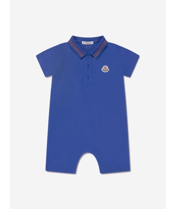 Moncler Enfant Baby Boys Polo Romper in Blue vous aussi creer 