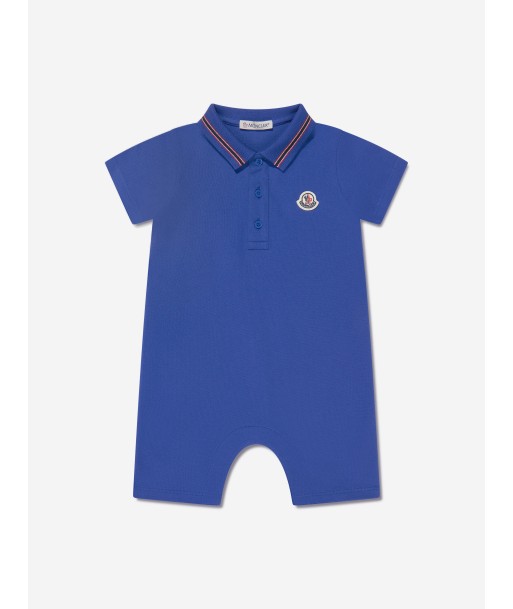 Moncler Enfant Baby Boys Polo Romper in Blue vous aussi creer 