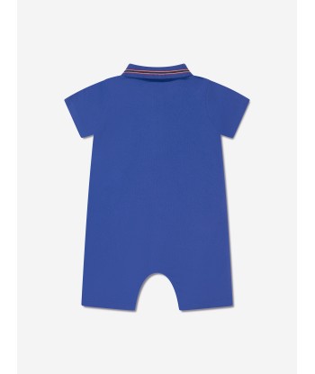 Moncler Enfant Baby Boys Polo Romper in Blue vous aussi creer 