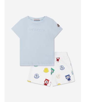 Moncler Enfant Baby Boys T-Shirt And Shorts Set in Blue Jusqu'à 80% De Réduction