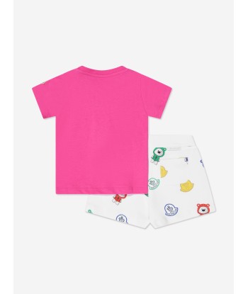 Moncler Enfant Baby Girls T-Shirt And Shorts Set in Pink plus qu'un jeu 