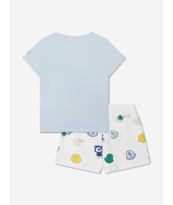 Moncler Enfant Baby Boys T-Shirt And Shorts Set in Blue Jusqu'à 80% De Réduction