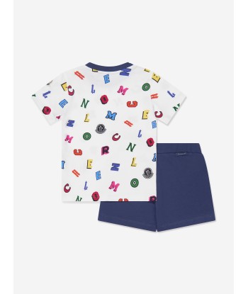 Moncler Enfant Baby Boys T-Shirt And Shorts Set in White de la marque