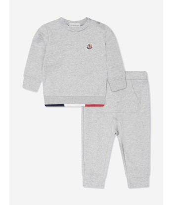 Moncler Enfant Baby Boys Logo Tracksuit in Grey la colonne vertébrale