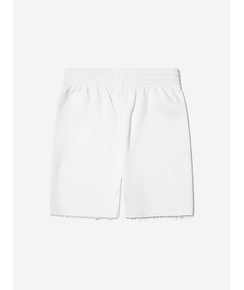 MM6 Maison Margiela Kids Logo Shorts In White hantent personnes